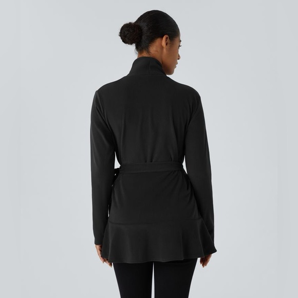 Halara Wrapped Belted Pocket Casual Jacket - Picture 2 of 5